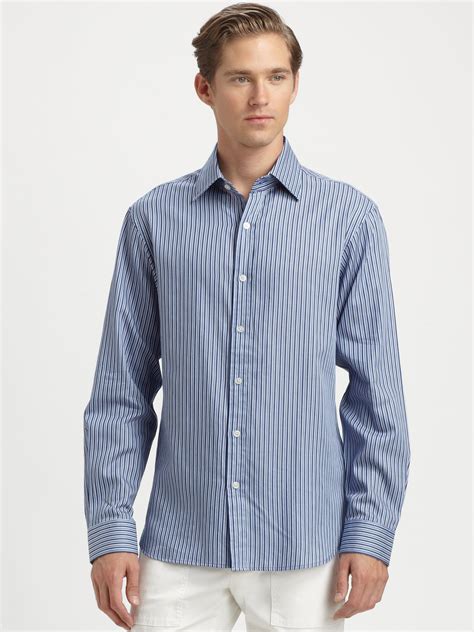 michael kors blue striped shirt horizontal|Michael Kors Blue Shirts & Tops + FREE SHIPPING .